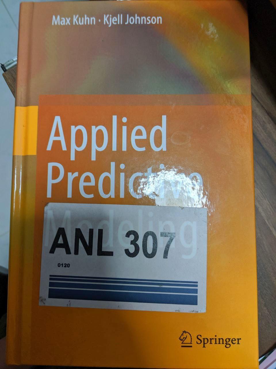 Applied Predictive Modeling (Category: Textbooks) located in Singapore. Submitted by woshiwilliam (Listing ID 1096660338, Image 1). Description: Applied Predictive Modeling.