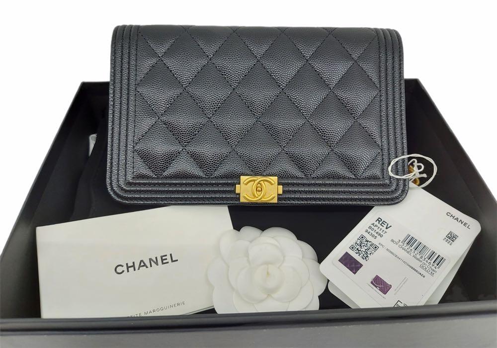 Chanel Black Quilted Grained Calfskin Handle WOC Wallet On Chain Gold  Hardware, 2022 Available For Immediate Sale At Sotheby's