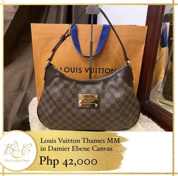 LV Thames MM in Damier Ebene Canvas , Luxury, Bags & Wallets on Carousell
