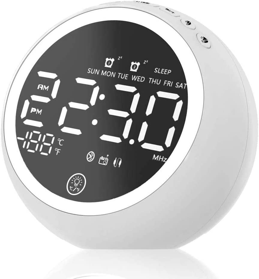 Autotipps X10 Radio Alarm Clock, Bluetooth 5.0 Speaker, LED Alarm Clock