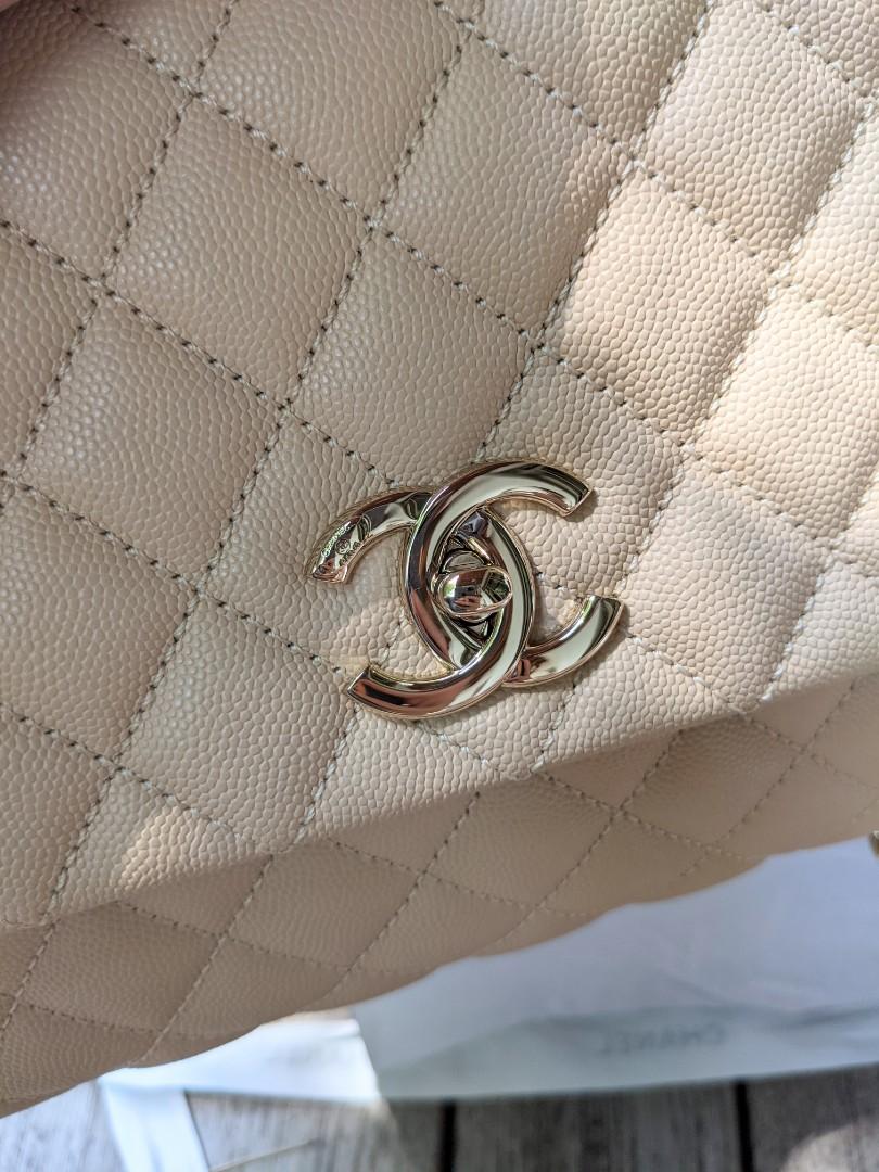BNIB Chanel Medium Coco Handle Beige 20K, Luxury, Bags & Wallets
