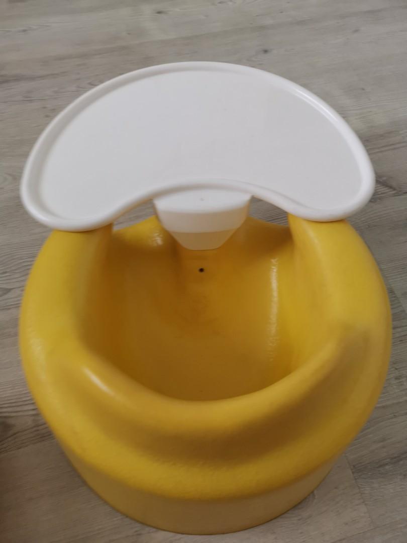 Yellow bumbo seat with tray clearance