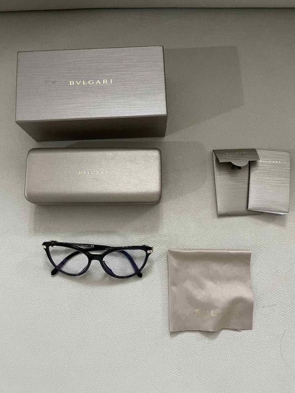 Bvlgari Bulgari Cat Eye Women Eyeglasses with Swarovski Crystals