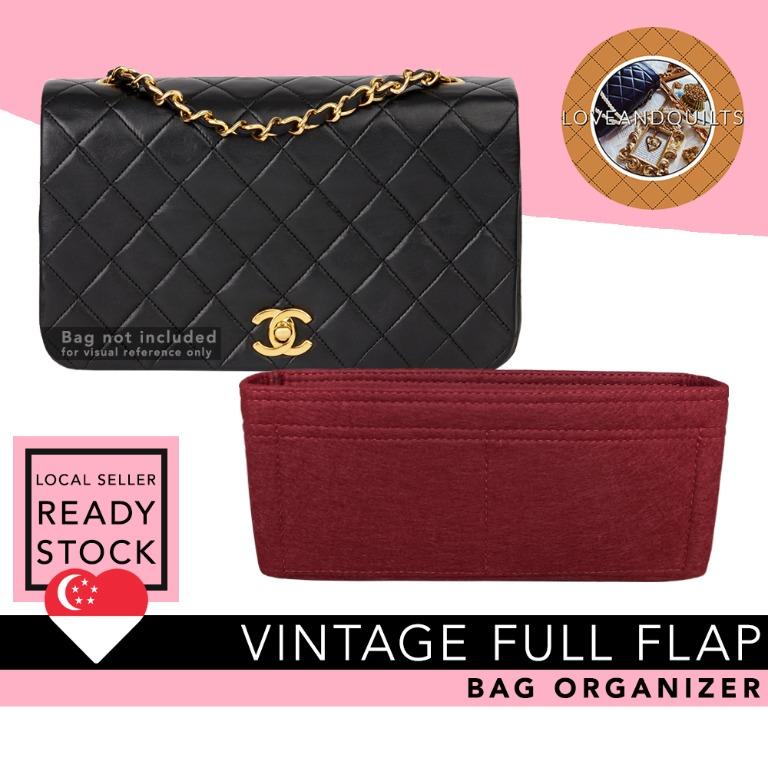 Chanel Vintage Full Flap Bag Organizer Insert Shaper, Quality Felt Bag  Organiser
