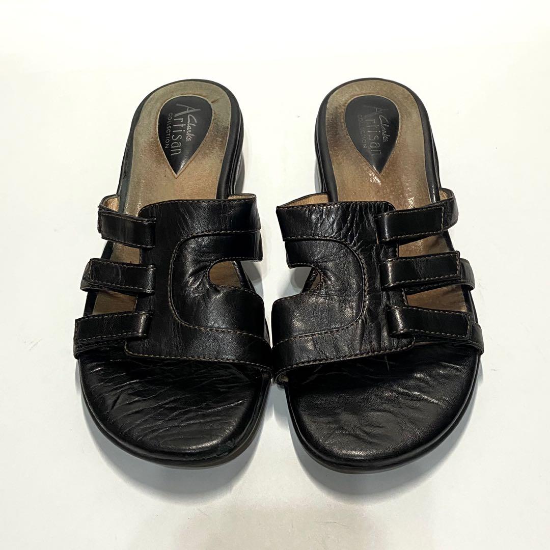 Bemærk plus Ride CLARKS Artisan Collection Black Sandals, Women's Fashion, Footwear, Sandals  on Carousell