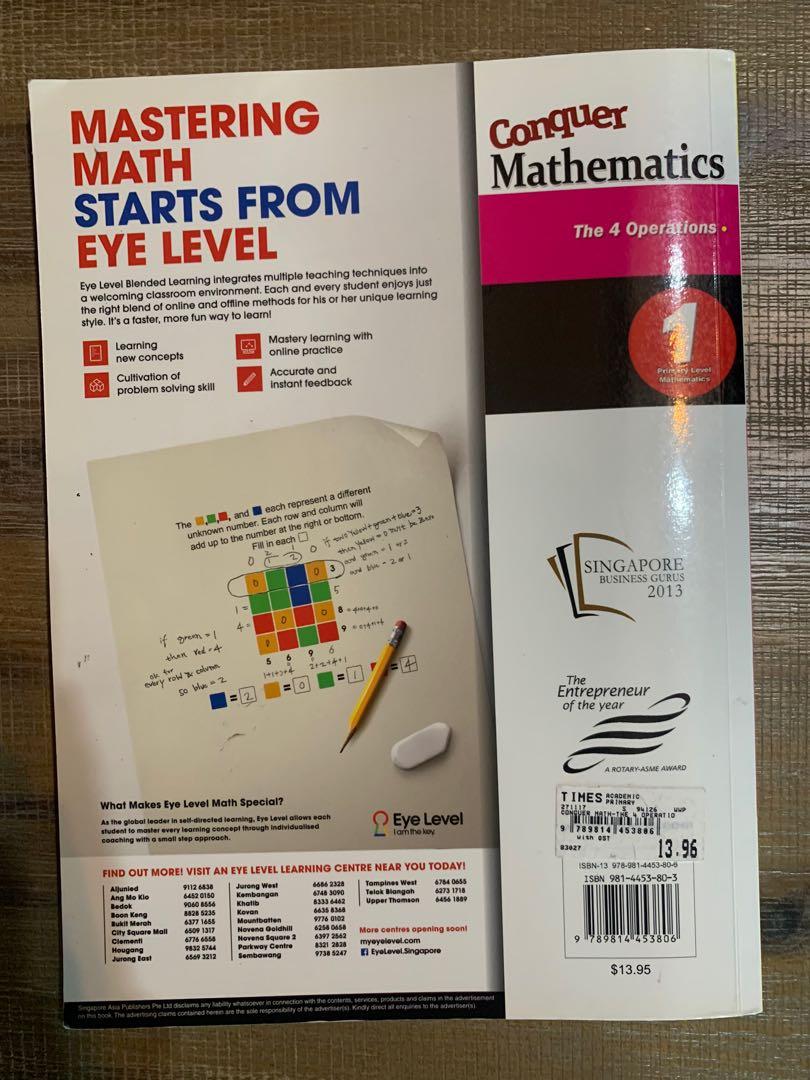 Conquer Mathematics Book 1 Primary 1 the 4 Operations by teachers@work ...