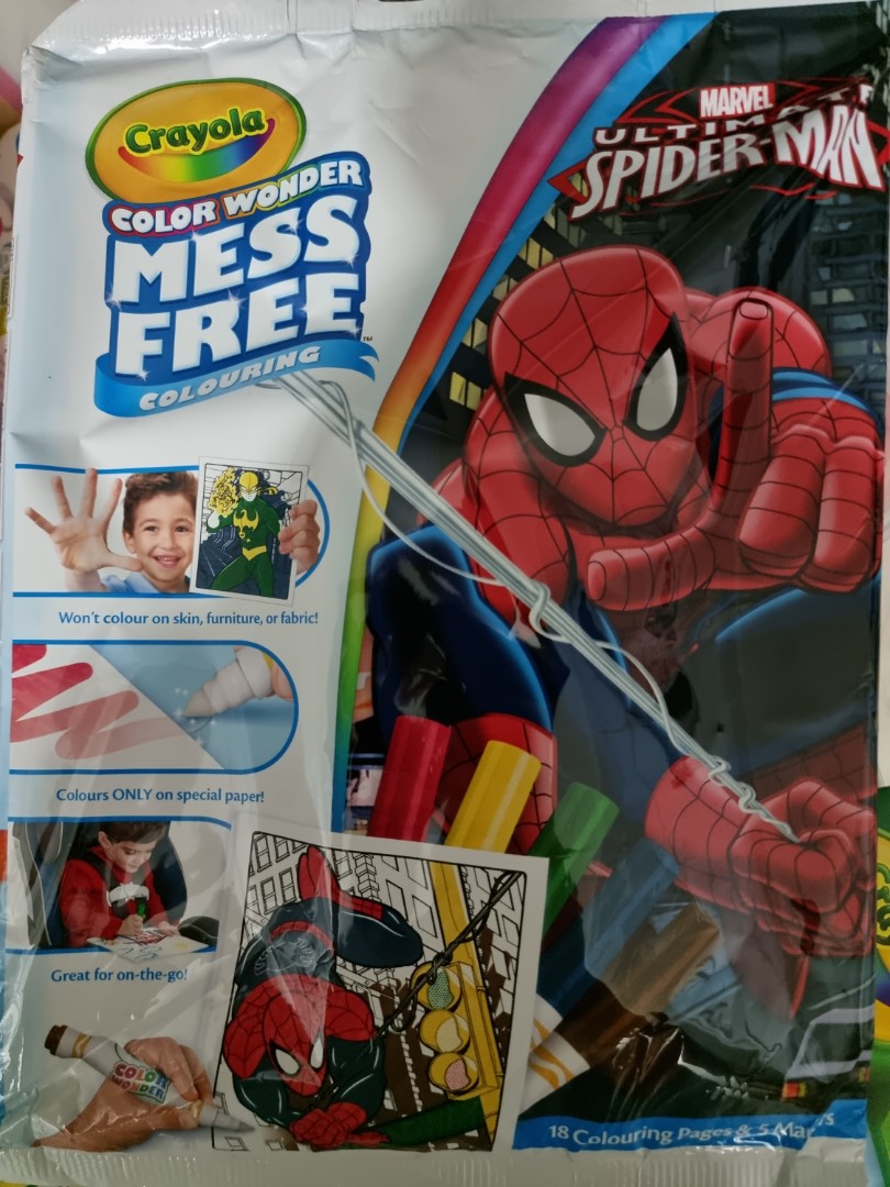 Crayola Spiderman Color Wonder Mess Free, Hobbies & Toys, Books ...