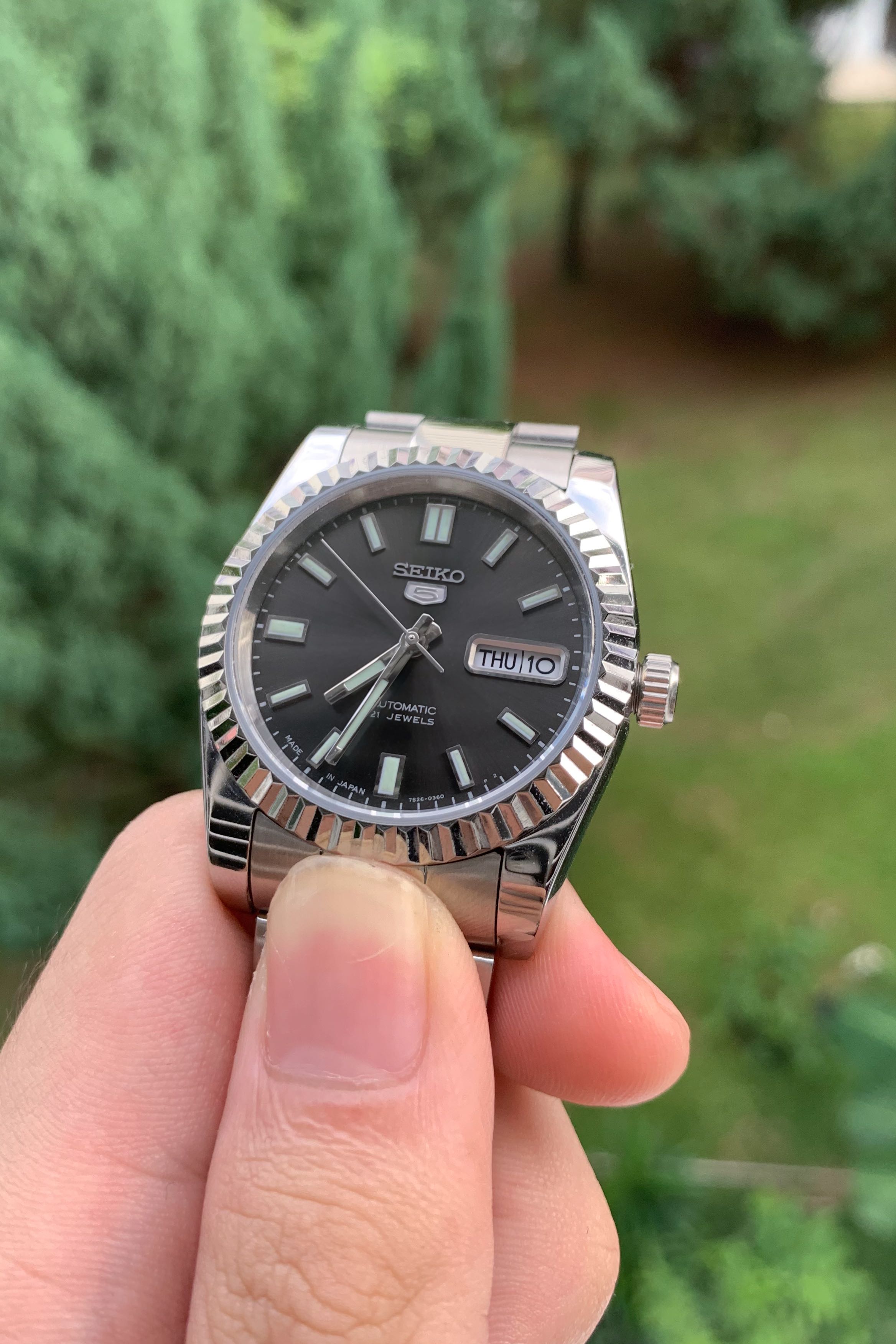  Custom Seiko Mod Seiko 5 Grey Datejust 36mm vintage Resto mod