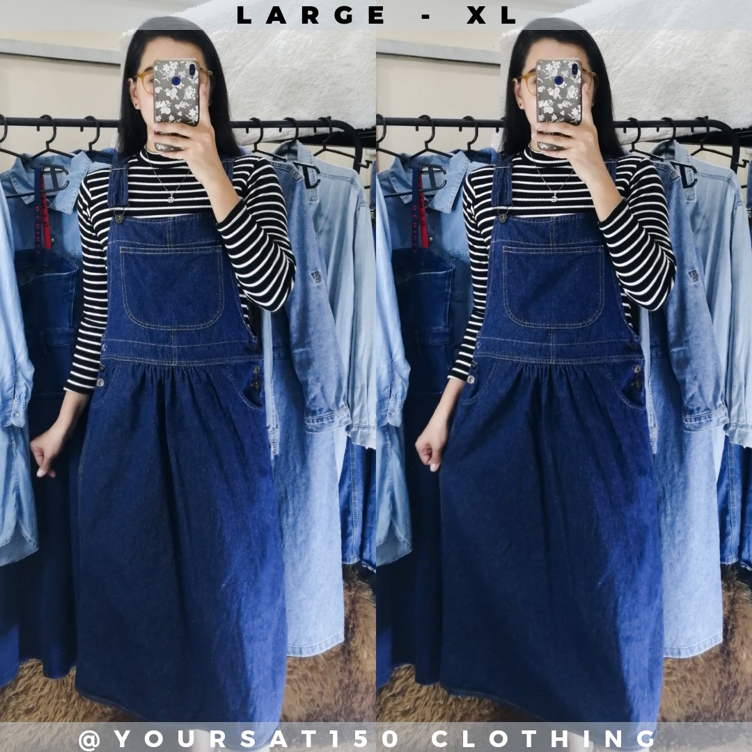 Denim Maxi Jumper Dress, Women's Fashion, Dresses & Sets, Dresses on  Carousell