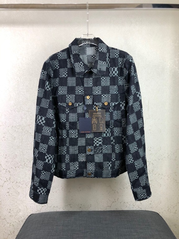 Damier denim trucker jacket LV, Men's Fashion, Coats, Jackets and Outerwear  on Carousell