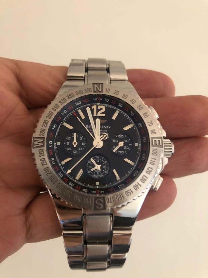 FS FT Layaway Payment Breitling Hercules 2007 Chronometer Automatic 44mm Black Dial excellent condition comes with inner and outer box warranty