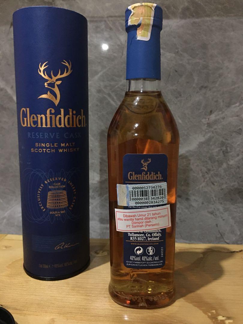 glenfiddich reserve cask, Makanan & Minuman, Minuman Tidak ...