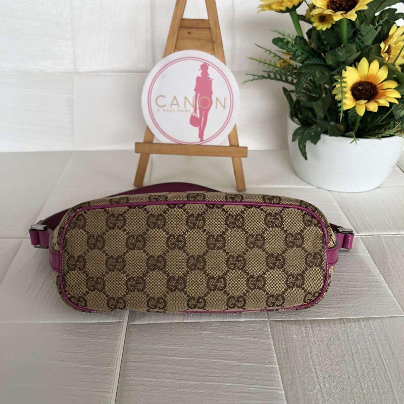 Gucci Monogram Boat Pochette Pink Trims., Luxury, Bags & Wallets