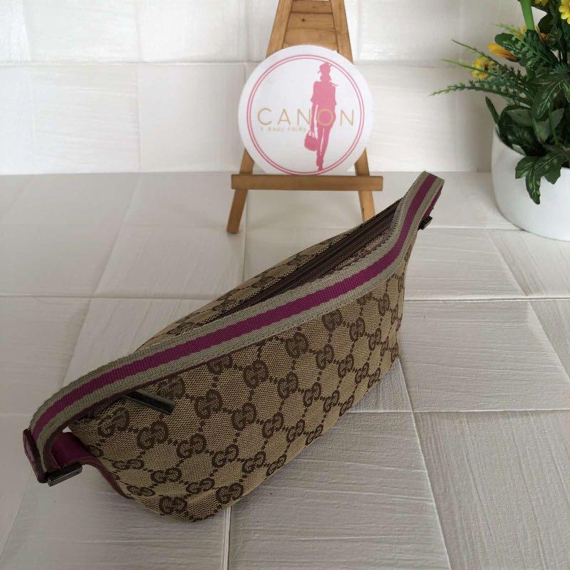 Gucci Monogram Boat Pochette Pink Trims. Made in Italy., Luxury