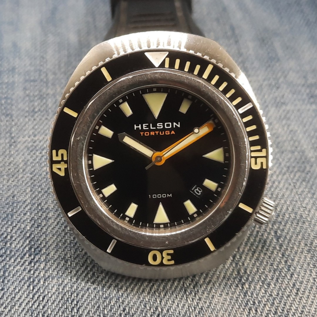 Helson Tortuga "Date" 1000 Meters Swiss Made Automatic Men's Watch, Men