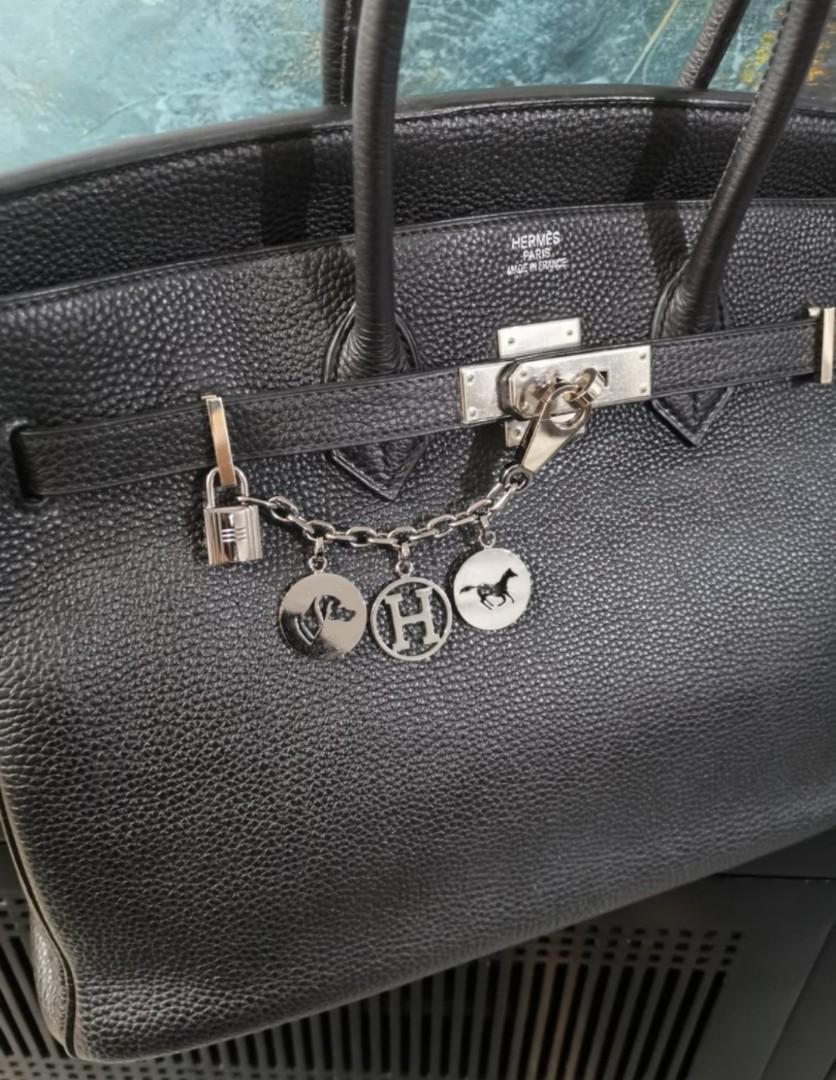 Hermès Rare Hermes Breloque bag charm in Ruthenium Silver hardware