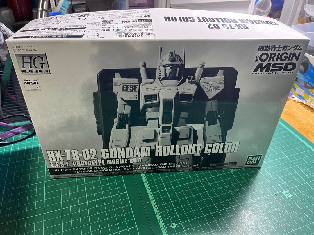 HG 1/144 RX-78-02 GUNDAM ROLLOUT COLOR (GUNDAM THE ORIGIN Ver.), 興趣及遊戲 ...