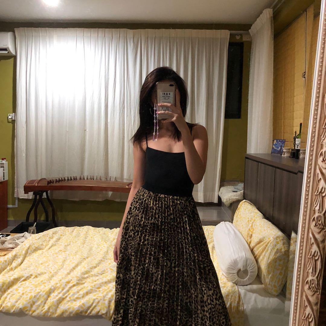 H&m leopard maxi skirt on sale