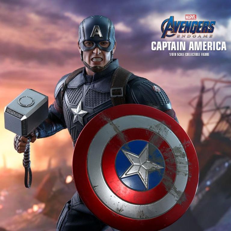 Hot Toys MMS536 Avengers Endgame Captain America 1/6 Figure, Toys 