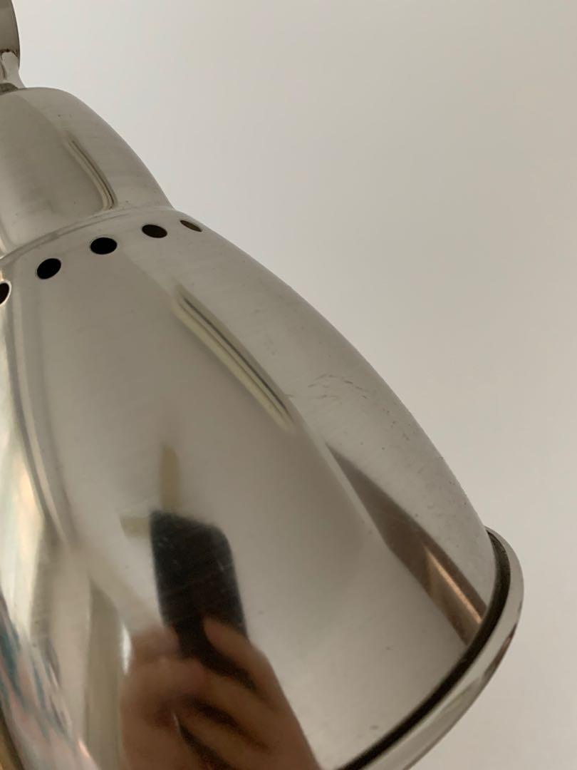 Ikea BAROMETER Floor reading lamp, silver coloured, Furniture & Home