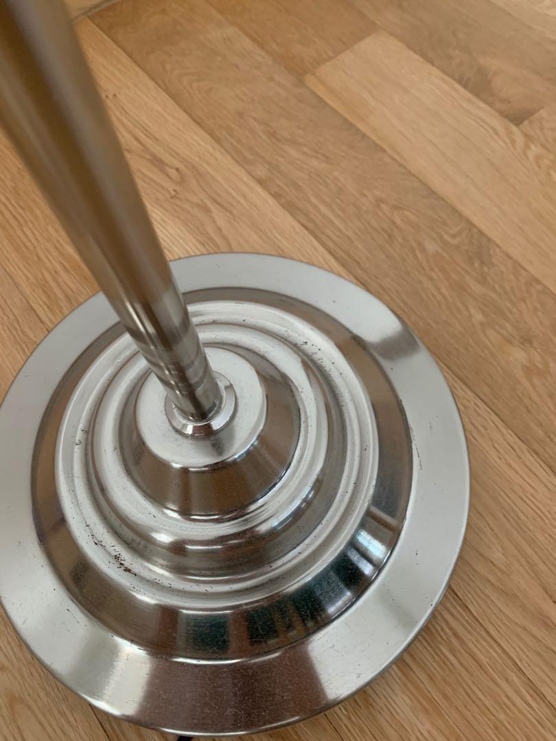 Ikea BAROMETER Floor reading lamp, silver coloured, Furniture & Home