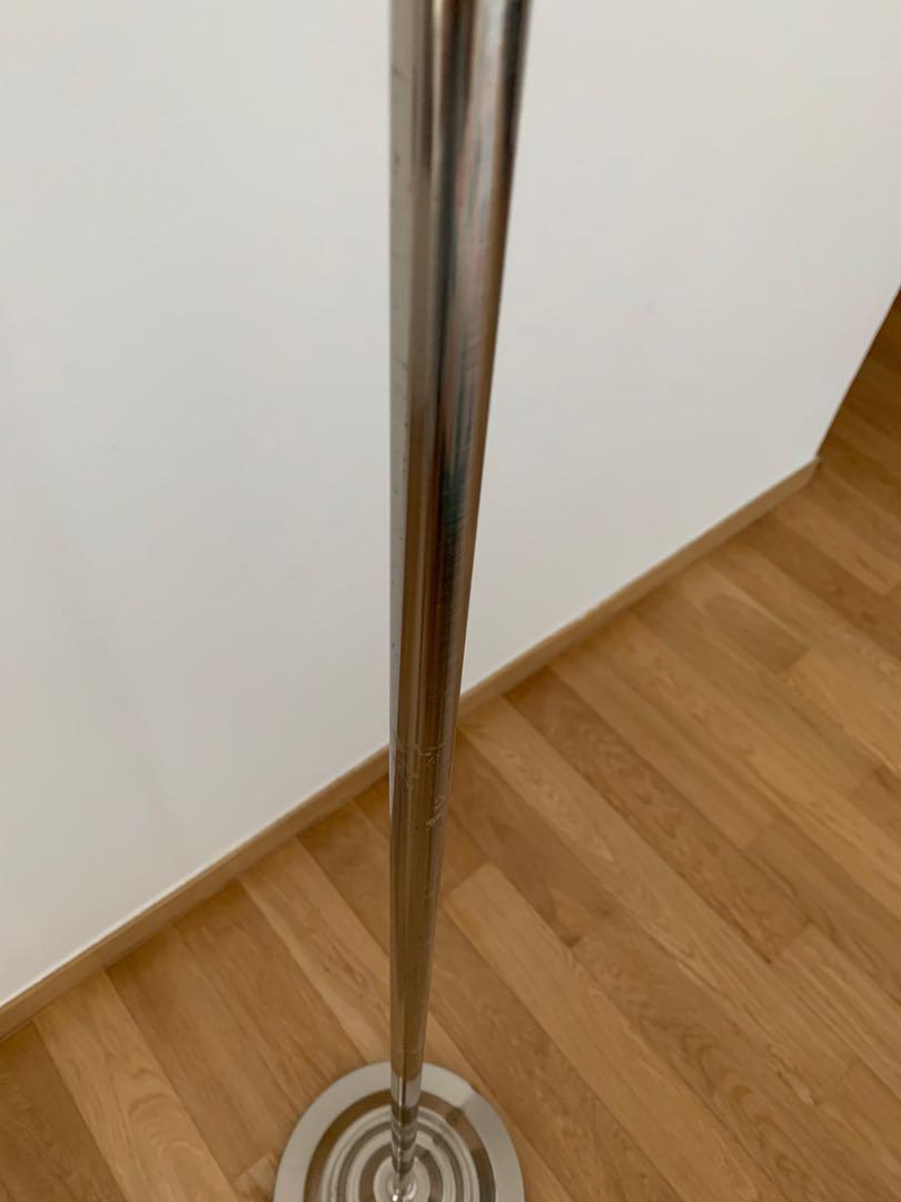 Ikea BAROMETER Floor reading lamp, silver coloured, Furniture & Home