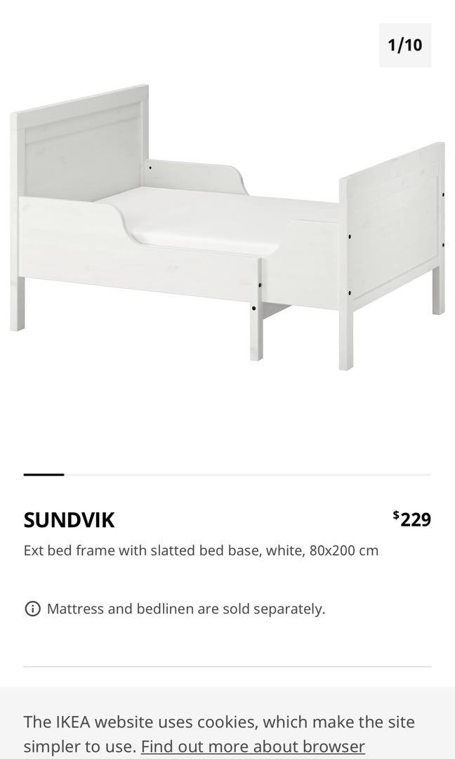Ikea junior adjustable bed frame, Furniture & Home Living, Furniture