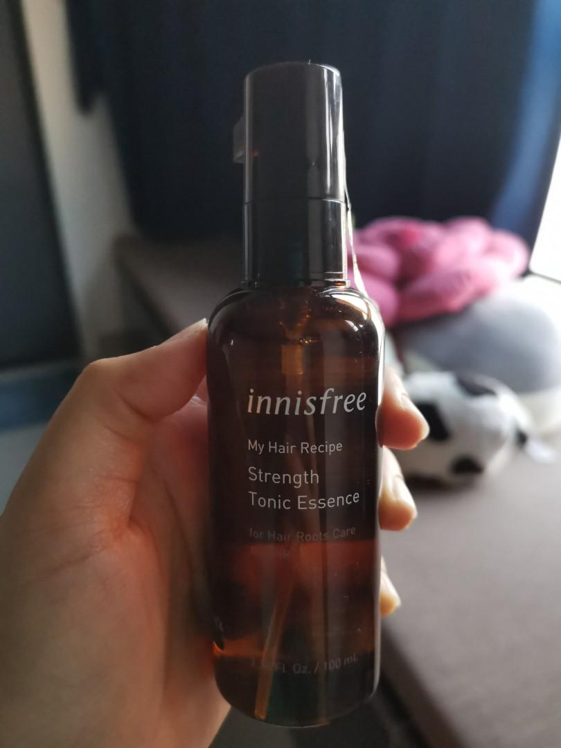 Innisfree My Hair Recipe Strength Tonic Essence for Hair Loss Care 100ml,  Beauty & Personal Care, Hair on Carousell