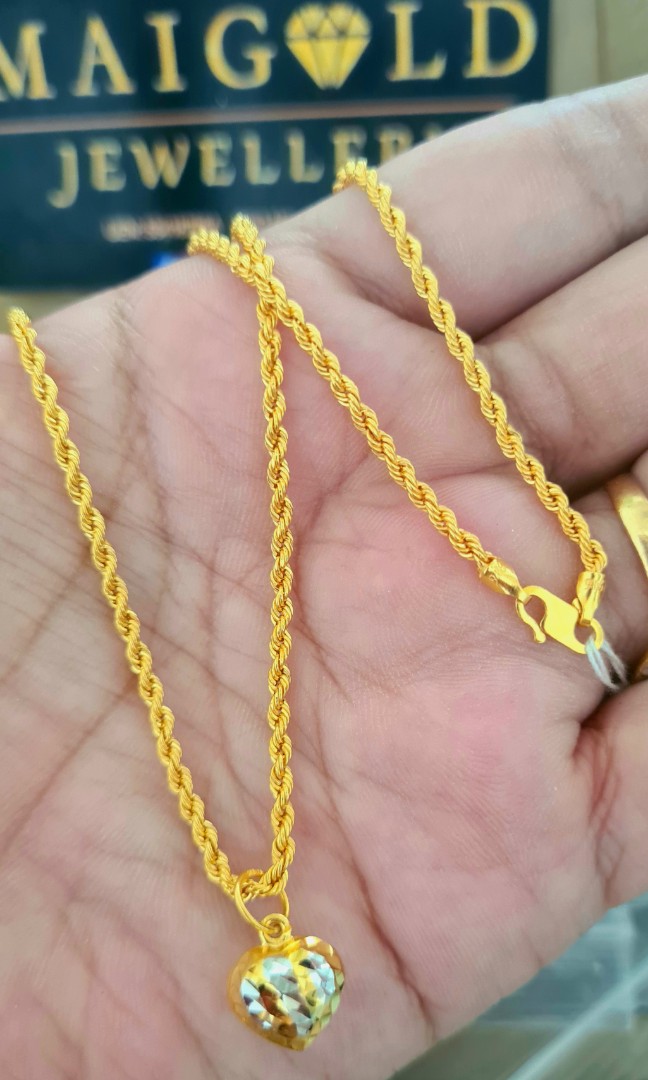 *INSTOCK* NEW 916 GOLD ROPE CHAIN SET+, Women's Fashion, Jewelry ...