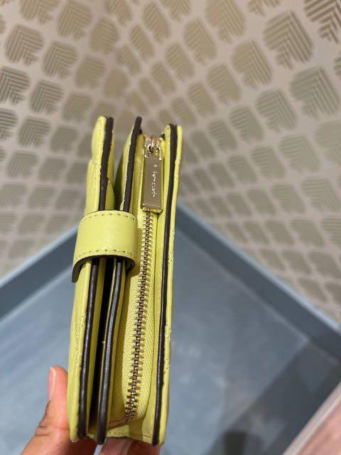 Kate Spade Natalia Medium Compact Wallet in Frosty Lime, Luxury, Bags u0026  Wallets on Carousell