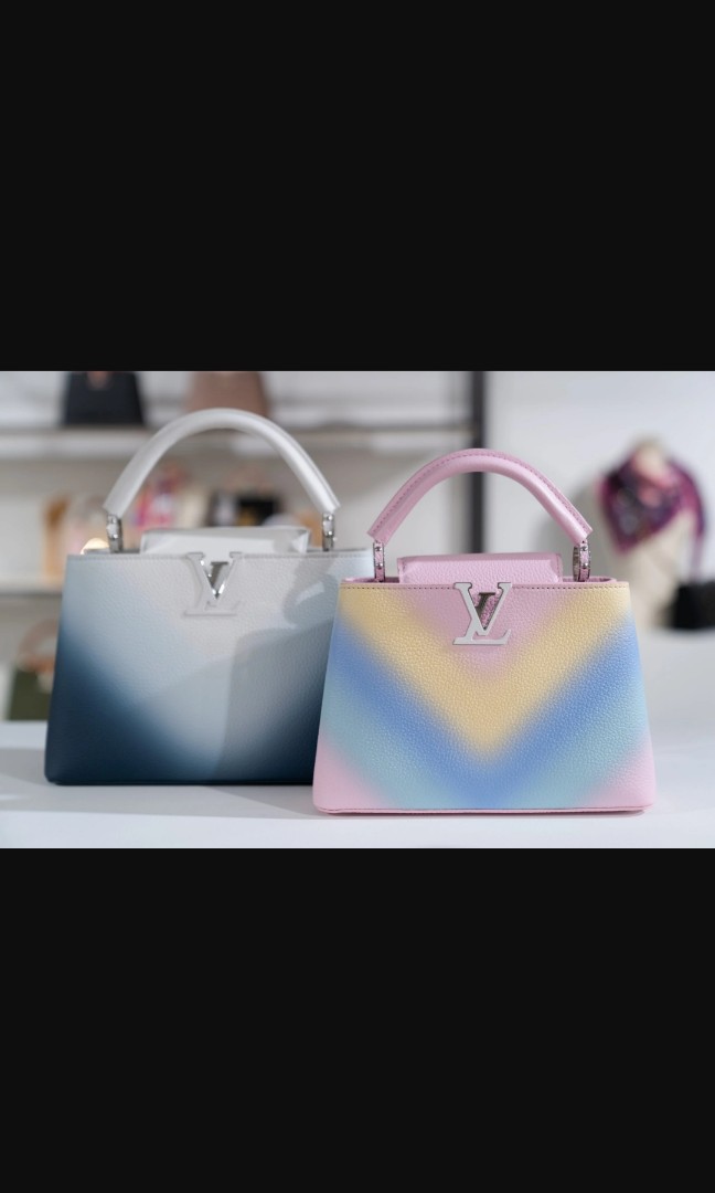 Louis Vuitton Capucines Bag Rainbow Gradient Leather Mini For Sale