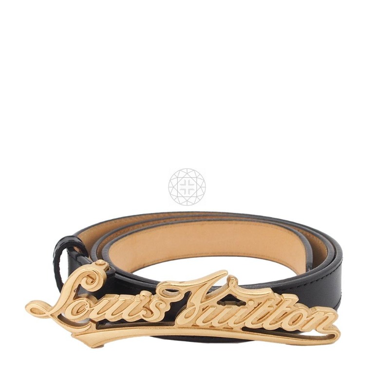 foretage Mentalt Vaccinere Louis Vuitton Cursive Script Ladies Belt, Luxury, Accessories on Carousell