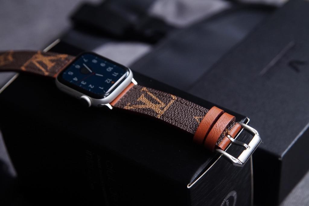 My hand stitched Louis Vuitton Apple Watch strap cut from a