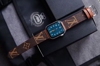 Apple Watch Series 4 Band | Cuff Style Apple Watch 40mm Band 44mm Band | LV  Apple Watch Band Louis Vuitton iwatch Band LV | Damier Grapite