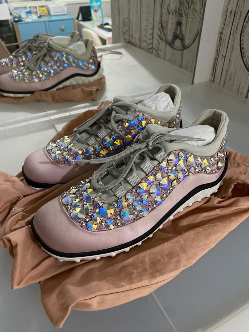 MIUMIU ASTRO SWAROVSKI SNEAKERS SHOES
