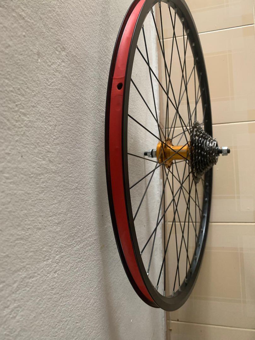 Mtb 27.5 inch rear wheel with 9 speed cassette Sports Equipment Bicycles Parts Bicycles on Carousell