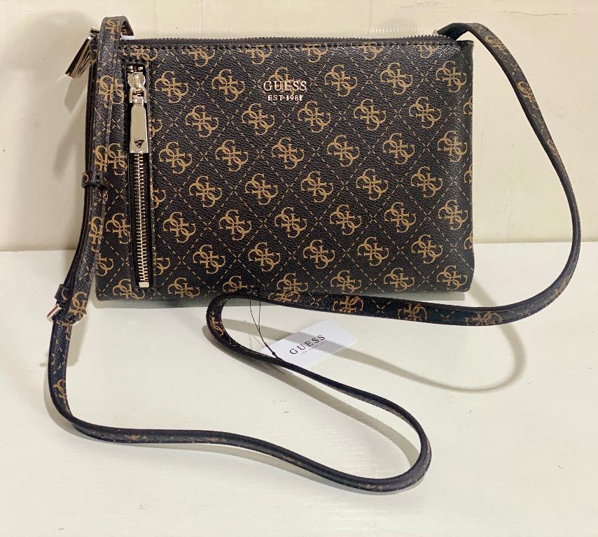 Guess naya double discount zip crossbody bag