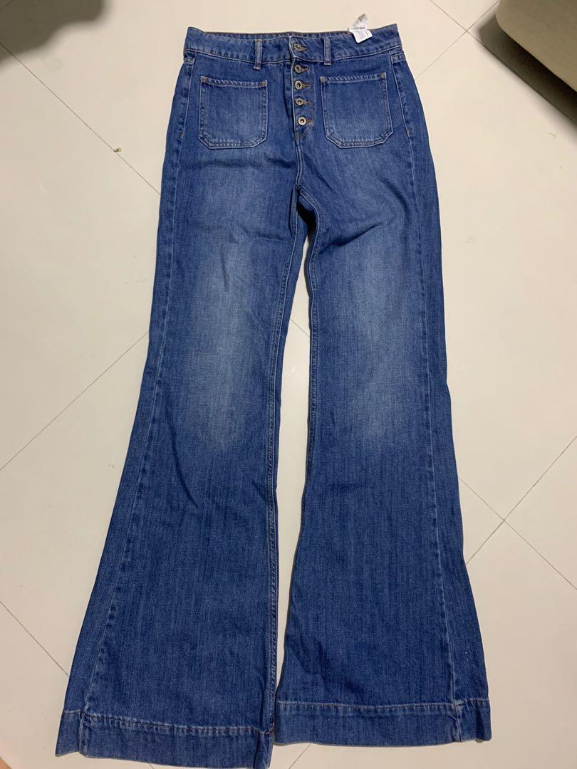 New Pull\u0026Bear bell flare jeans, Women's 