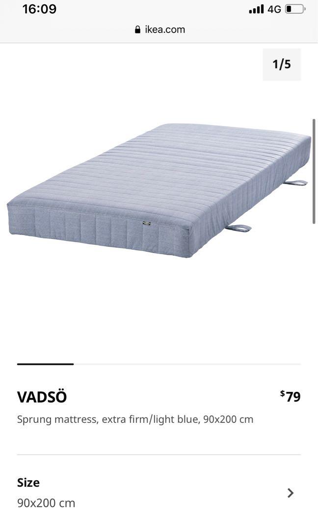 new vadso ikea mattress x2 furniture home living furniture bed frames mattresses on carousell