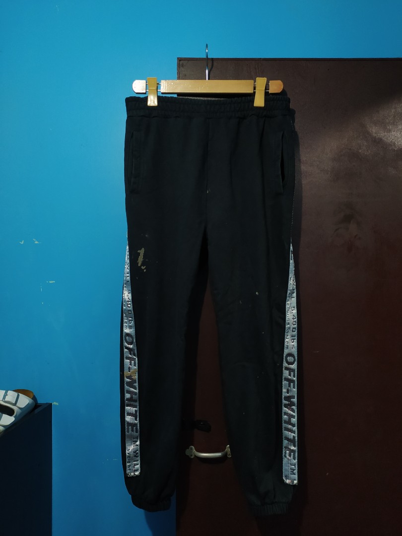 Off white side tape sale pants