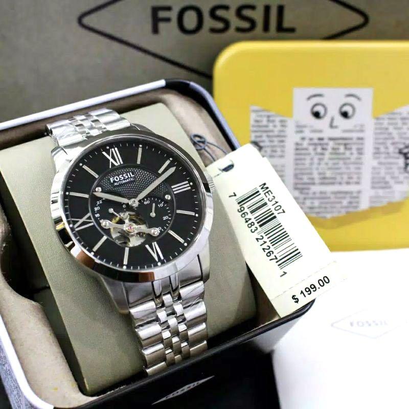 Fossil Me3107 Fossil Townsman Black Black Dial Fossil Me3107