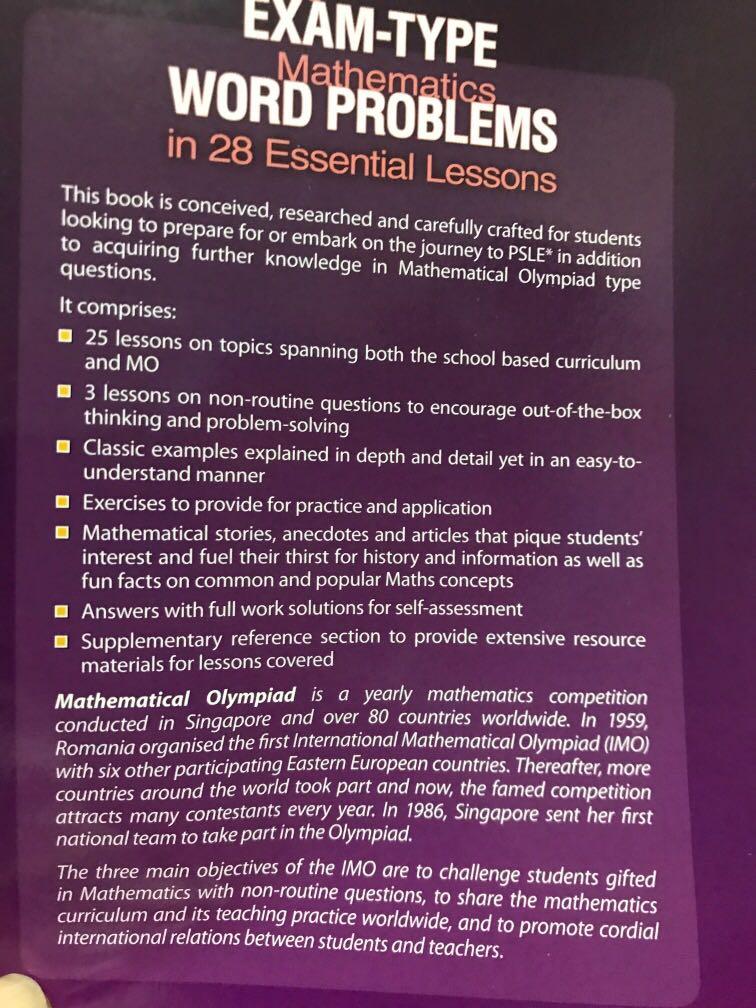 P4 Word Problem P4 Solve exam type mathematics word problems in 28 essential lessons ...