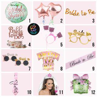 Bride to Be Banners Balloons Crown Party Needs