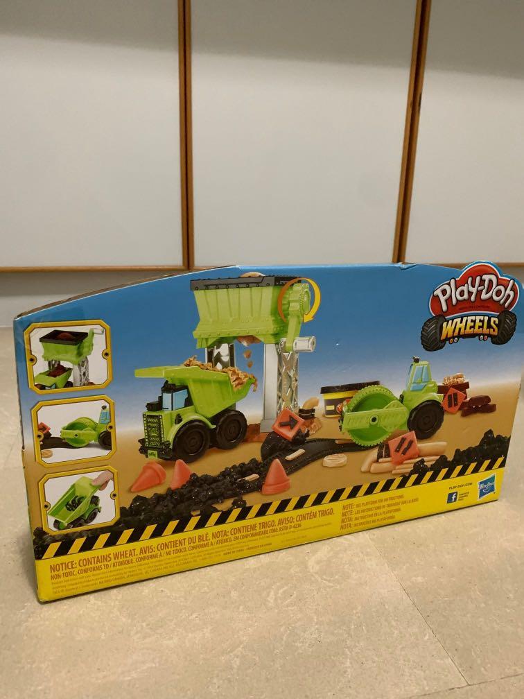 Play Doh Wheels dump truck steamroller grinder
