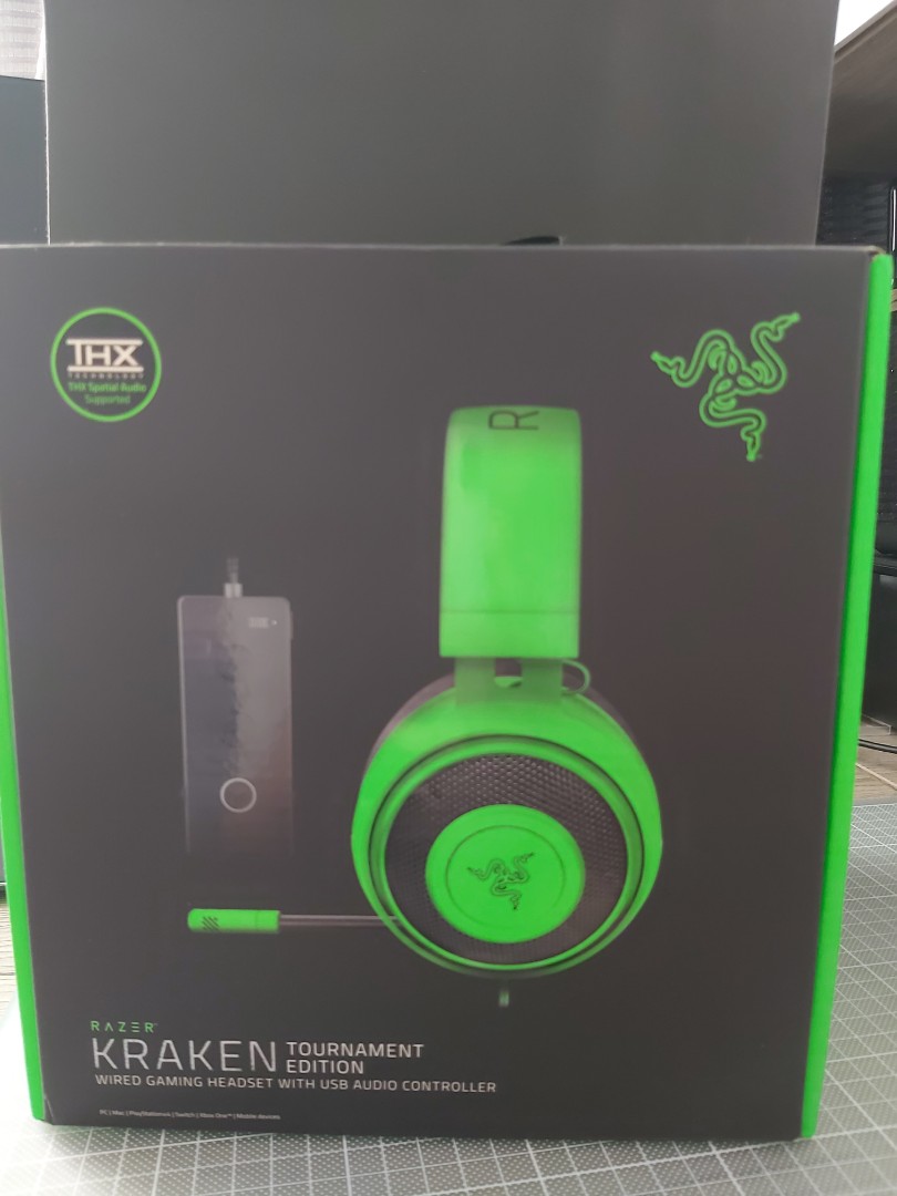 全新razer Kraken Tournament Edition Headphone 耳機 興趣及遊戲 音樂樂器 配件 樂器配件 Carousell