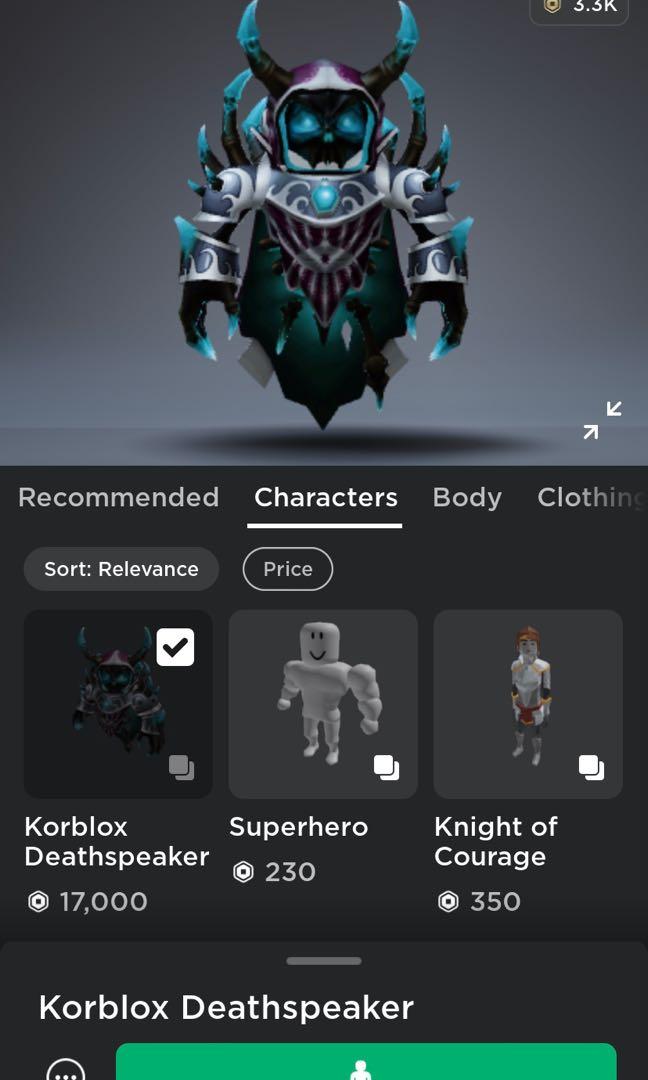 Roblox Account Korblox Video Gaming Video Games Others On Carousell - roblox domino crown price