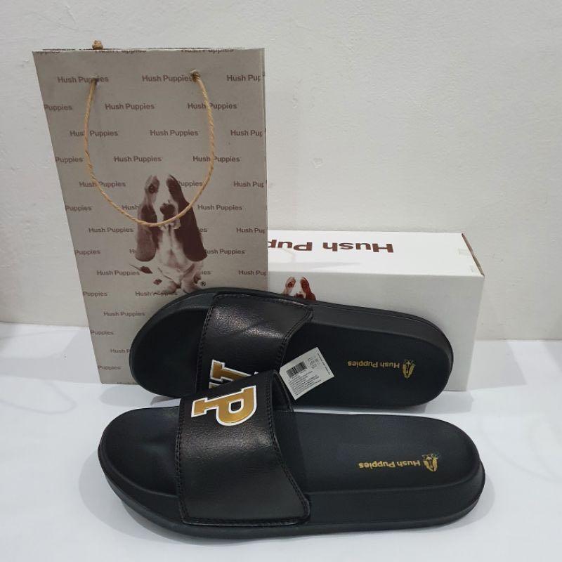 SANDAL HUSH PUPPIES BLACK GOLD EDITION WARNA HITAM EMAS SANDAL HUSH PUPPIES BLACK GOLD EDITION WARNA HITAM EMAS