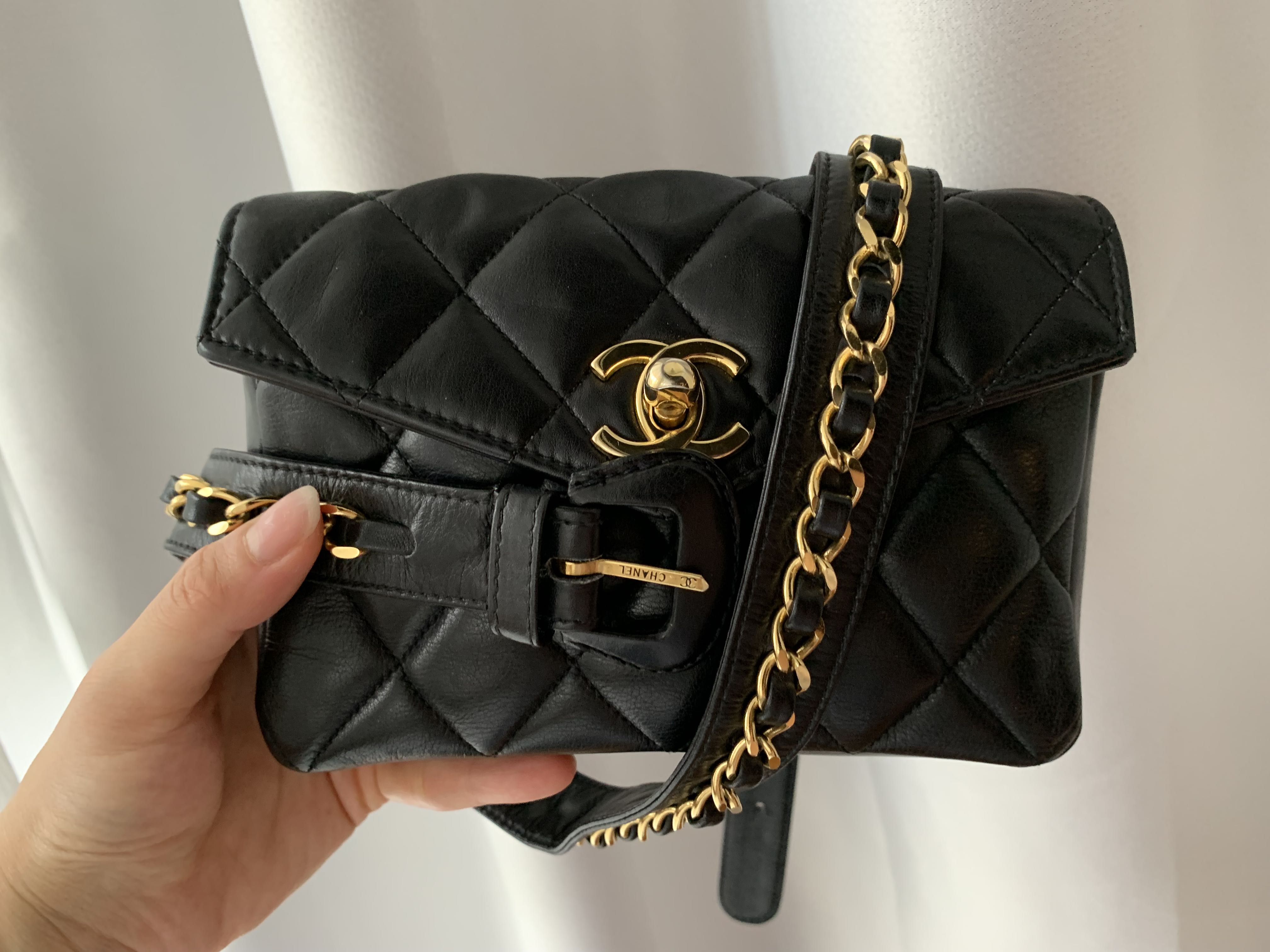 Vintage chanel sales belt bag