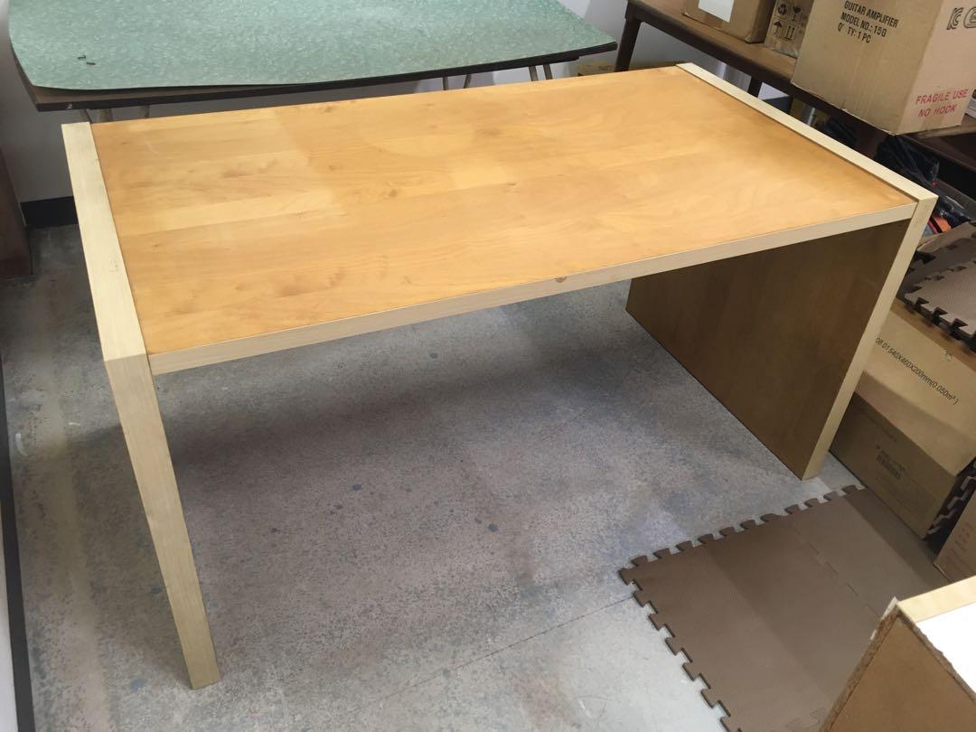 Study table (Category: Tables & Sets) located in Singapore. Submitted by wilsonwu (Listing ID 1096605258, Image 2). Description: study table with glass top 1.5m L x 0.8m W x 0.77m H (glass 1.4m x 0.8m x 5.5mm T ) .
