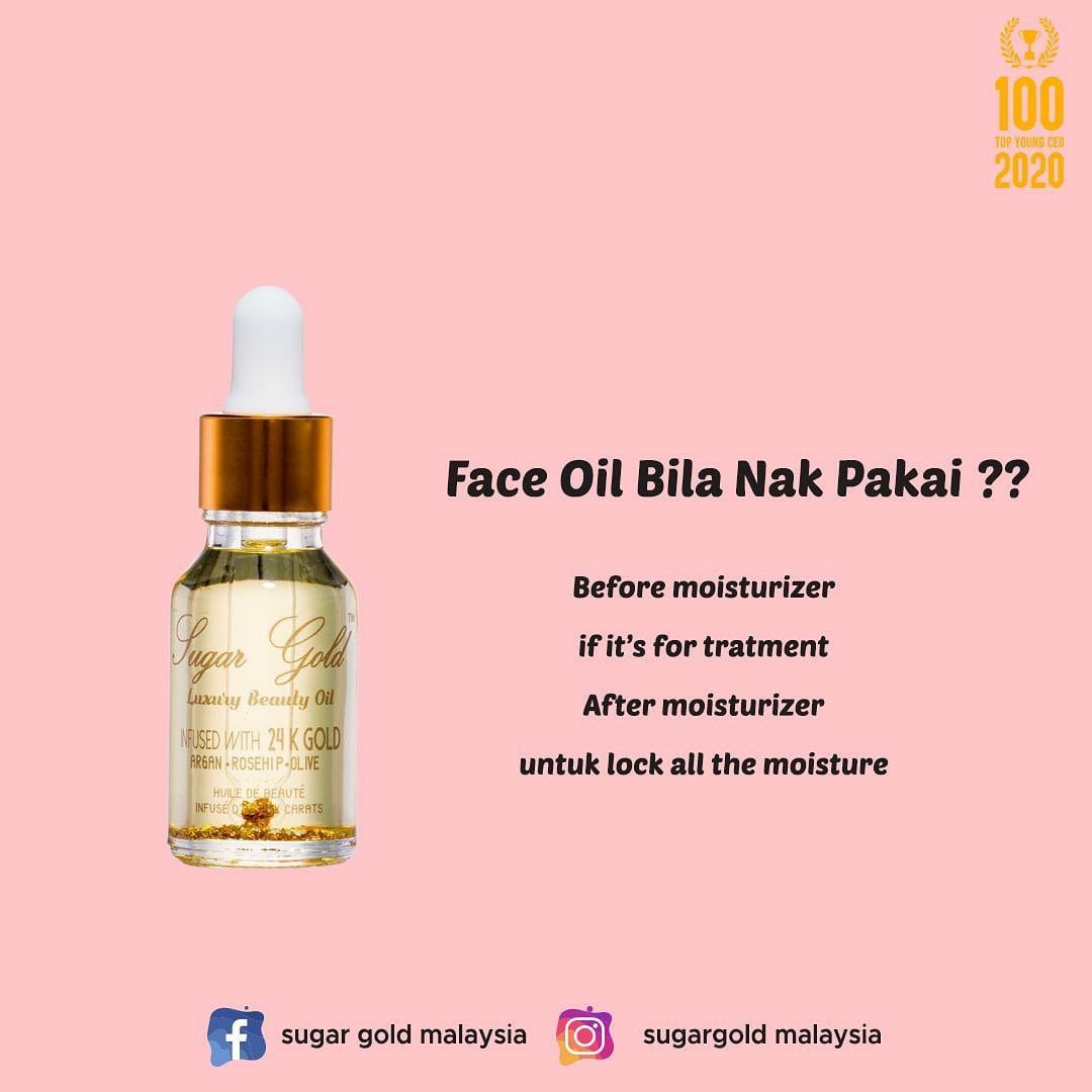 Sugargold Oil Gold Edition Sugar Gold Alat Makeup Make Up Oil Solek Muka Original Shopee Singapore